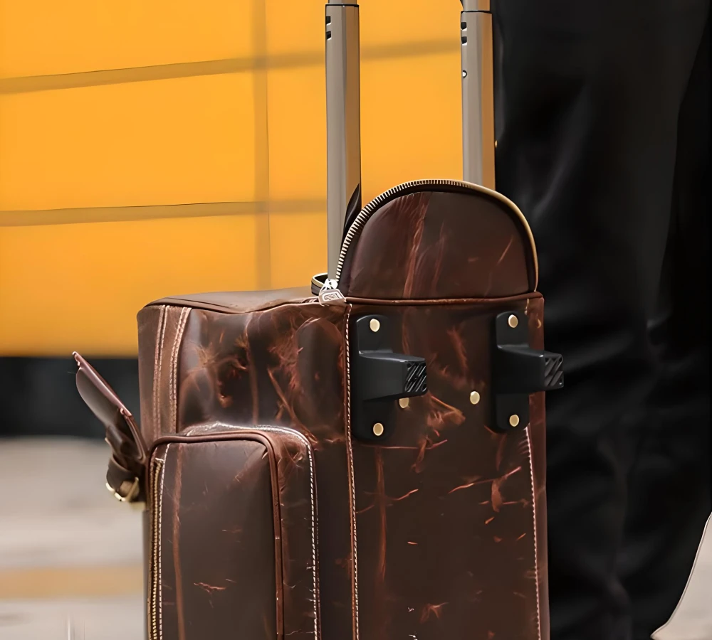 leather trolley luggage